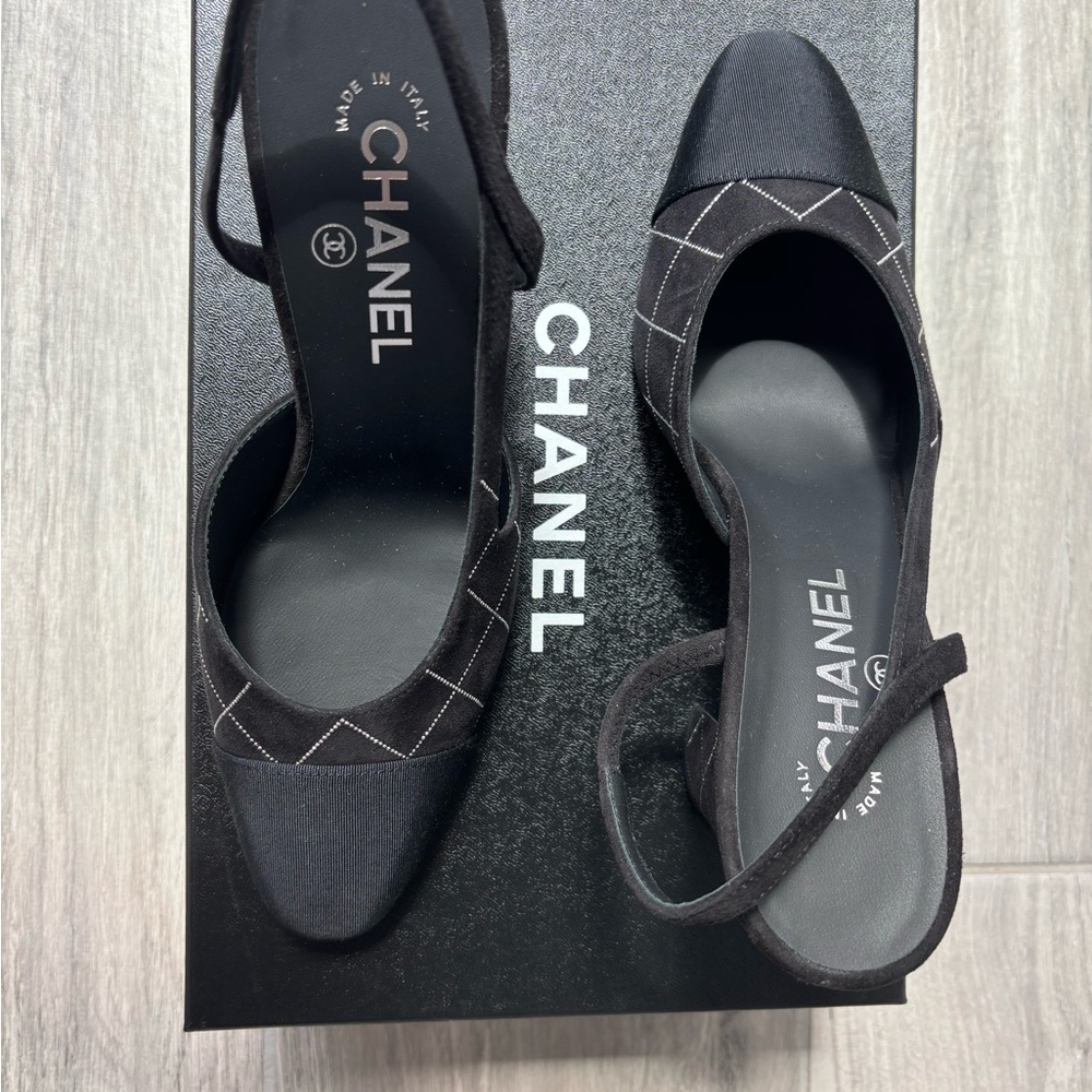 Chanel Black Heels with Elegant Design